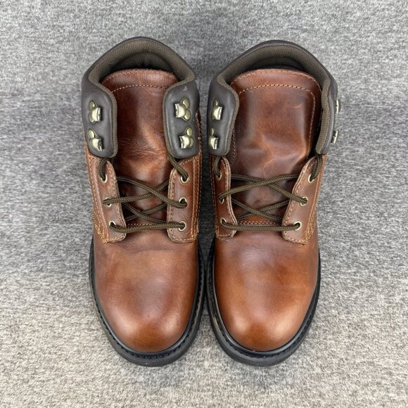 ✅Worx Women's Steel Toe 5" Brown Leather Safety Boots Sz 10 MW 5492 ✅PEELING - Picture 8 of 13